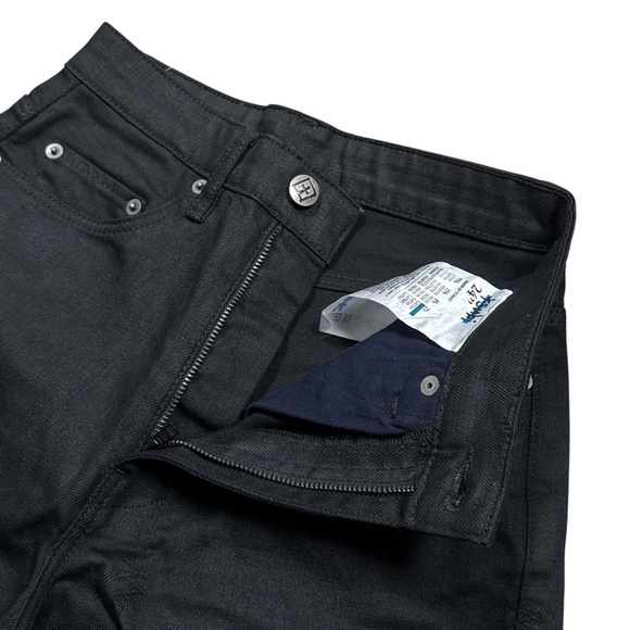 Ksubi Playback Jeans Grease Black Cutoff High Waist Straight Jeans Womens 24 - Picture 8 of 13